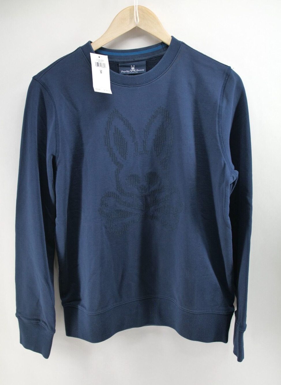 Psycho Bunny Siddick Logo Navy Sweatshirt B6S226Q1FT-NVY Small